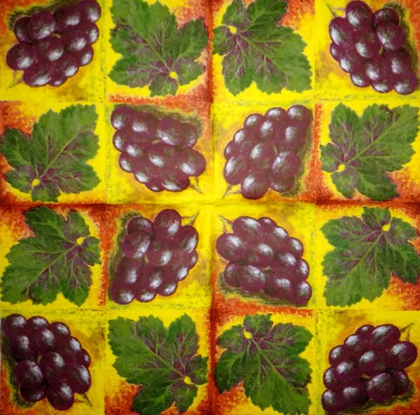 086 Trauben - 3-lagig - 35x35 cm
